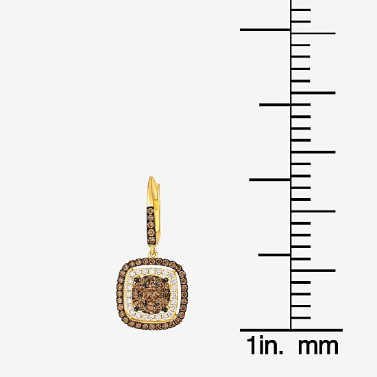 Le Vian® Earrings featuring 1 1/2 CT. Chocolate Diamonds® 1/3 CT. Nude Diamonds™ set in 14K Honey Gold™