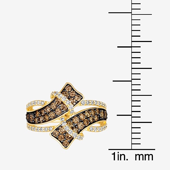Le Vian® Ring featuring 3/4 CT. Chocolate Diamonds® 1 3/8 CT. Nude Diamonds™ set in 14K Strawberry, Honey, or Vanilla Gold®