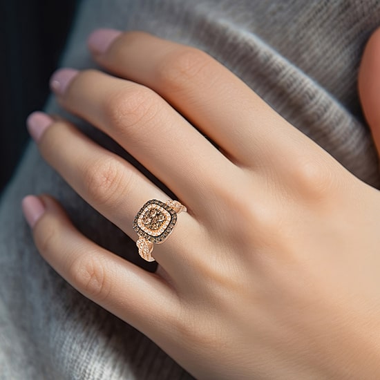 Le Vian® Ring featuring 3/4 CT. Chocolate Diamonds® 1 3/8 CT. Nude Diamonds™ set in 14K Strawberry or Honey Gold®