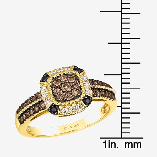 Le Vian® Ring featuring 3/8 CT. Chocolate Diamonds® 1/10 CT. Nude Diamonds™ Blackberry Diamonds®set in 14K Honey Gold™