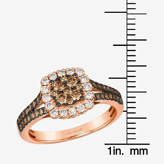 Le Vian® Ring featuring 1/2 CT. Chocolate Diamonds® 1/4 CT. Nude Diamonds™ set in 14K Strawberry Gold®