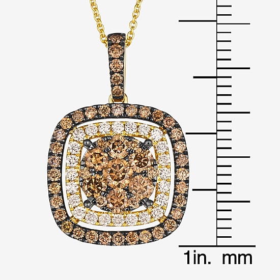 Le Vian® Pendant featuring 1 1/5 CT. Chocolate Diamonds® 1/4 CT. Nude Diamonds™ set in 14K Honey Gold™