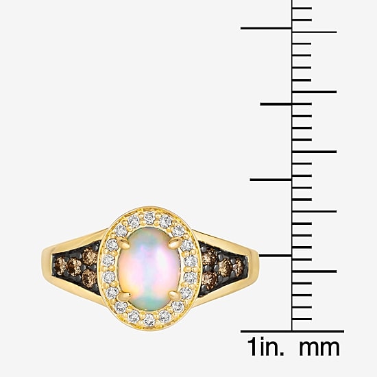 Le Vian® Ring featuring 5/8 CT. Neopolitan Opal™ 1/5 CT. Chocolate Diamonds® 1/6 CT. Nude Diamonds™ set in 14K Honey Gold™