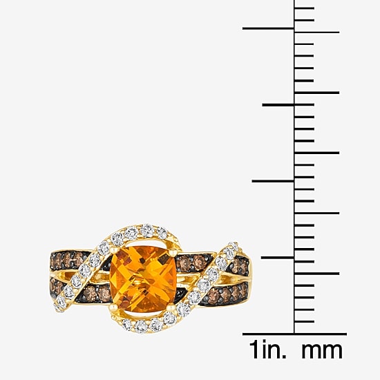 Le Vian® Ring featuring 1 CT. Cinnamon Citrine® 1/3 CT. Nude Diamonds™ 1/3 CT. Chocolate Diamonds® set in 14K Honey Gold™