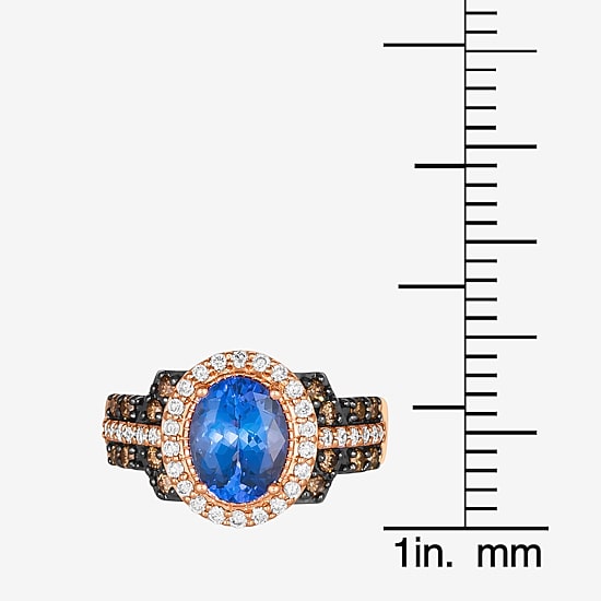 Le Vian® Ring featuring 7/8 CT. Neopolitan Opal™ 1/3 CT. Chocolate Diamonds® 1 3/8 CT. Nude Diamonds™ set in 14K Strawberry Gold®