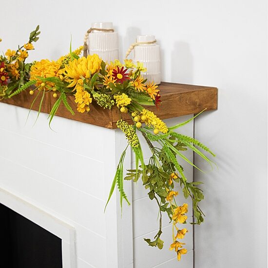 Northlight 5ft X 10in Peony Unlit Indoor Garland