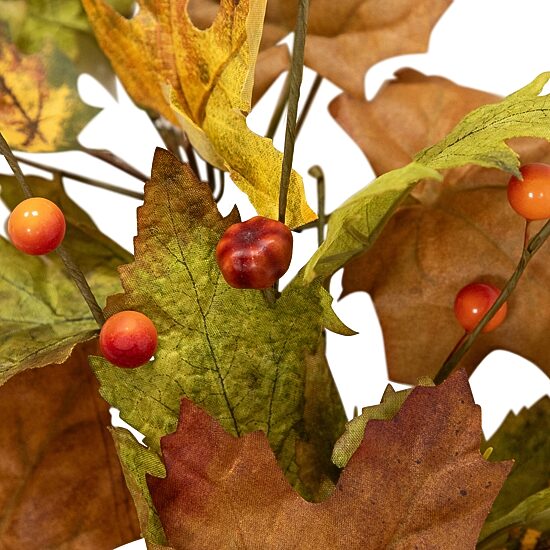 Northlight 5ft X 8in Maple Leaf And Berry Unlit Indoor Garland