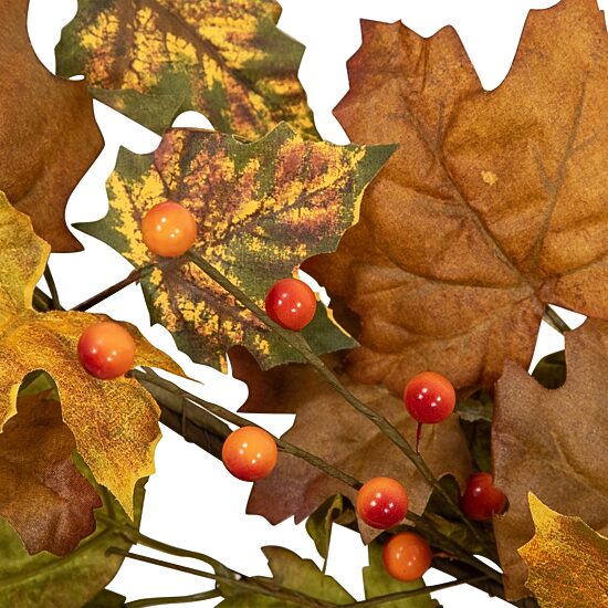 Northlight 5ft X 8in Maple Leaf And Berry Unlit Indoor Garland