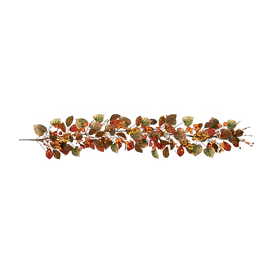 Northlight 5ft X 10in Pumpkin And Berry Unlit Thanksgiving Indoor Garland