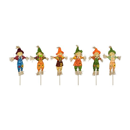 Northlight 24in Fall Scarecrow Picks Thanksgiving Yard Art