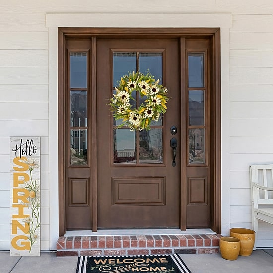Northlight 24in Beige Sunflowers Wreath