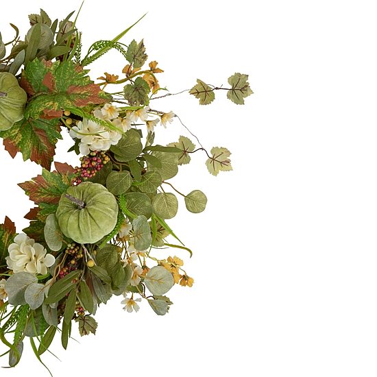 Northlight 24in Pumpkin Berry Twig Unlit Wreath