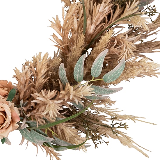 Northlight 24in Pale Rose And Thistle Unlit Wreath