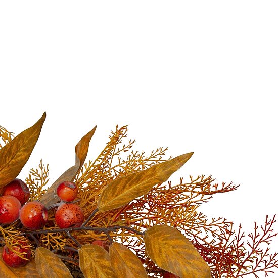 Northlight 24in Yellow And Orange Berry Unlit Wreath