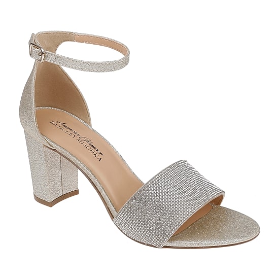 American Glamour Badgley Mischka Womens Lettie Heeled Sandals