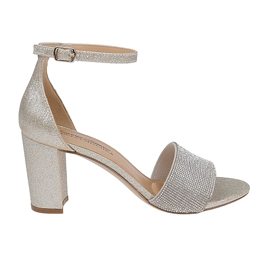 American Glamour Badgley Mischka Womens Lettie Heeled Sandals