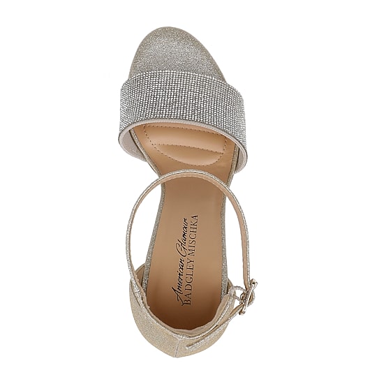 American Glamour Badgley Mischka Womens Lettie Heeled Sandals