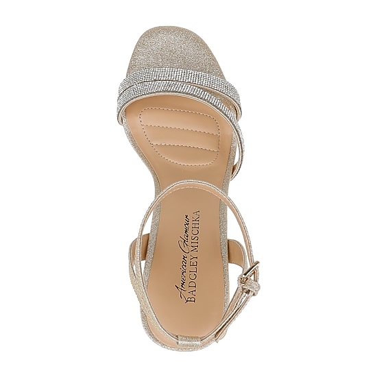 American Glamour Badgley Mischka Womens Leva Heeled Sandals
