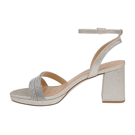 American Glamour Badgley Mischka Womens Leva Heeled Sandals