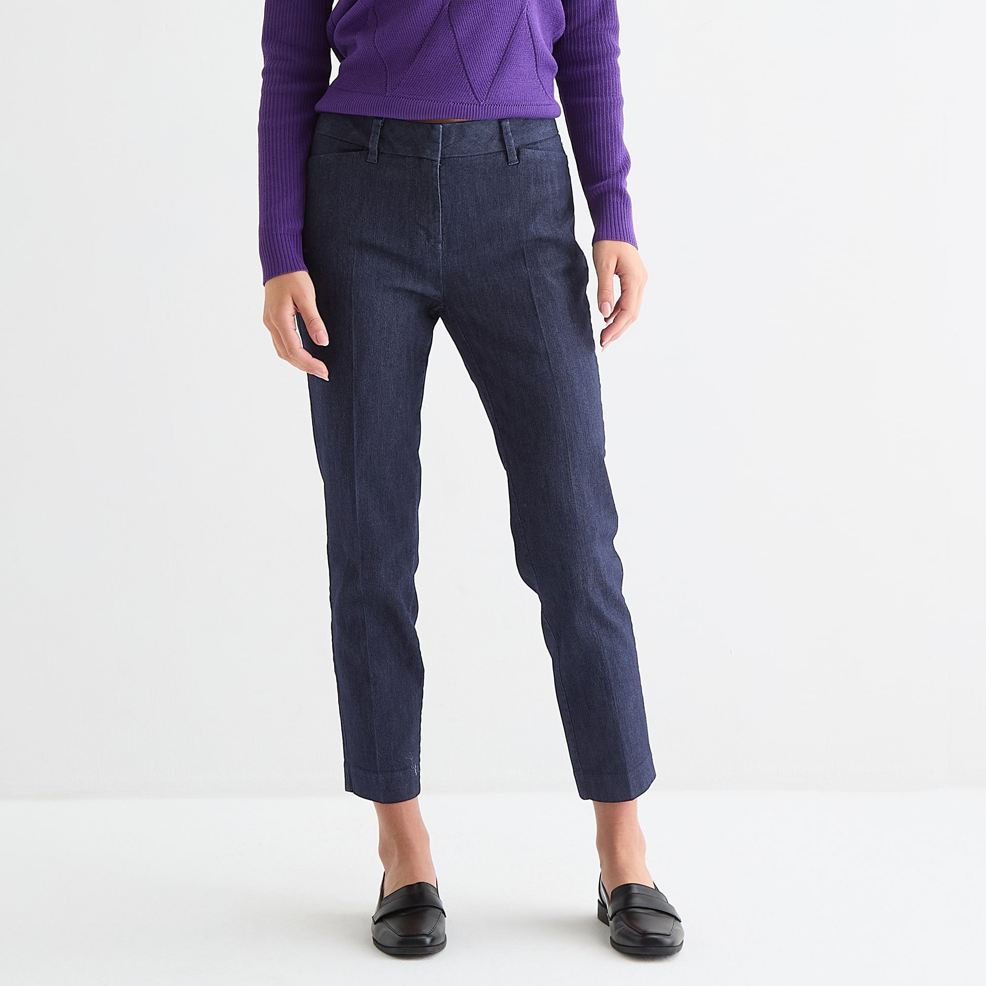 Liz Claiborne Emma Womens Stretch Fabric Ankle Mid Rise Pant