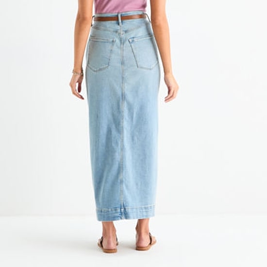 a.n.a Womens High Rise Maxi Skirt