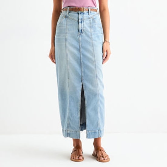 a.n.a Womens High Rise Maxi Skirt