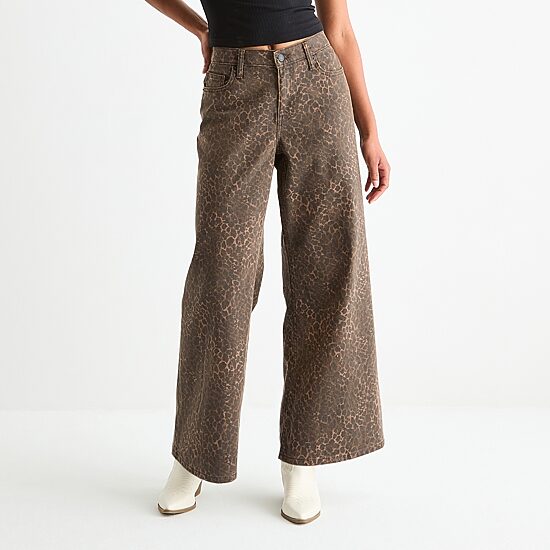Arizona Womens Juniors Short Low Rise Baggy Fit Jean