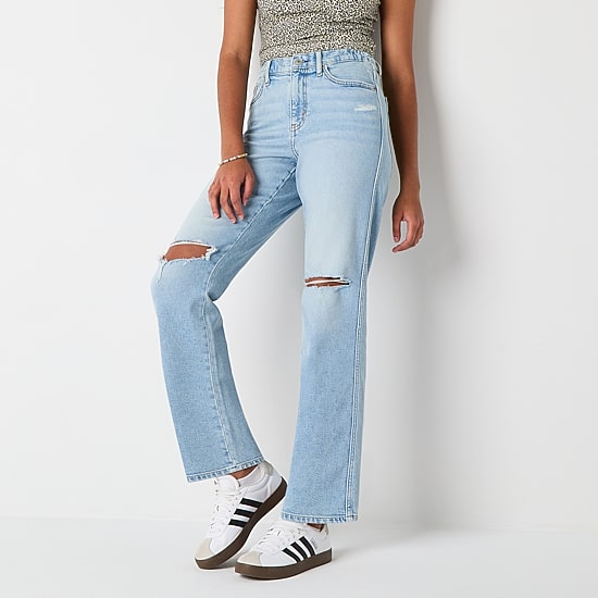 Arizona Womens Juniors Short High Rise Curvy Fit Jean