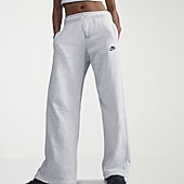 Nike Club Womens Wide Leg Mid Rise Fleece Sweatpant