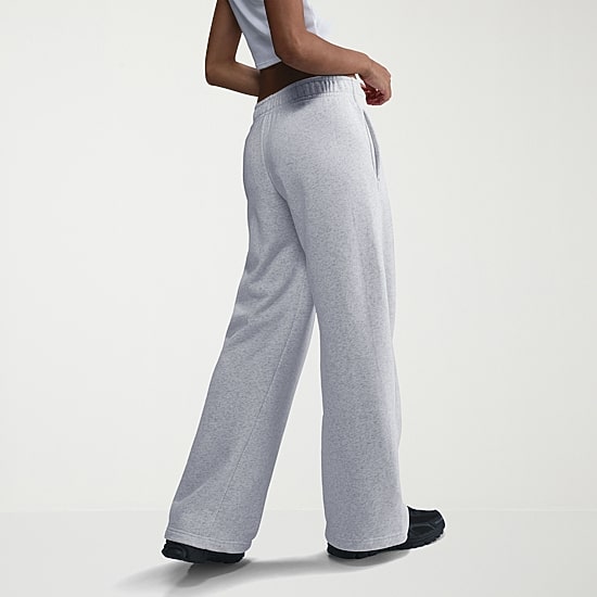 Nike Club Womens Wide Leg Mid Rise Fleece Sweatpant