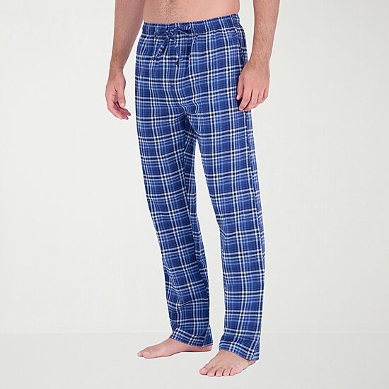 Hanes Mens Crew Neck Long Sleeve 2-pc. Pajama Set