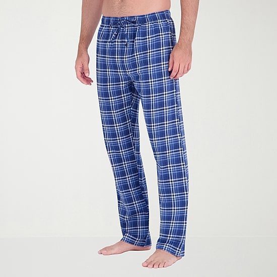 Hanes Mens Crew Neck Long Sleeve 2-pc. Pajama Set