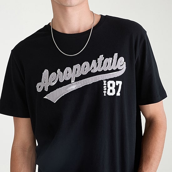 AEROPOSTALE Mens Crew Neck Short Sleeve Classic Fit Graphic T-Shirt