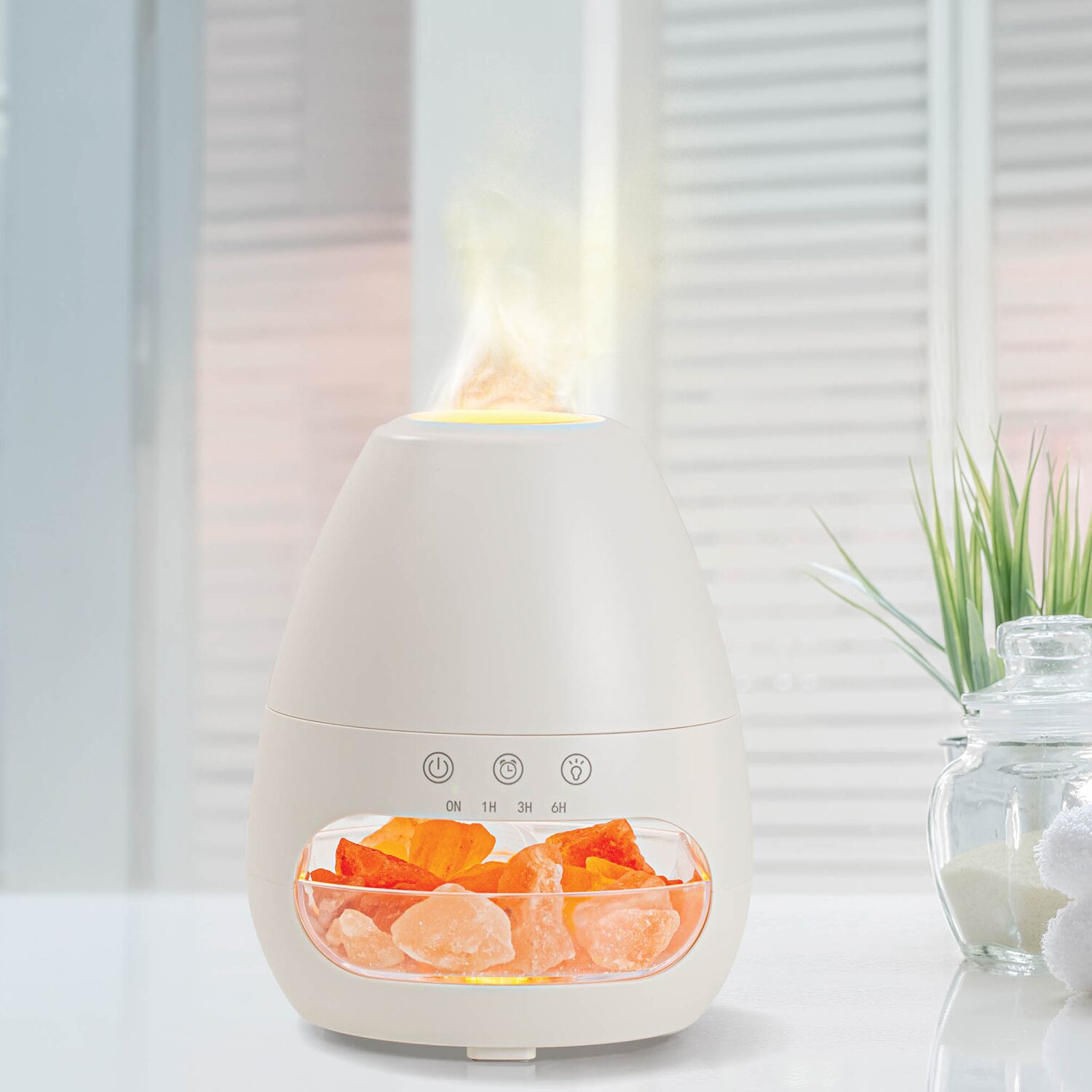 Merkury Innovations Himalayan Ultrasonic Mist Automatic Power Off Timer Settings Oil Diffuser