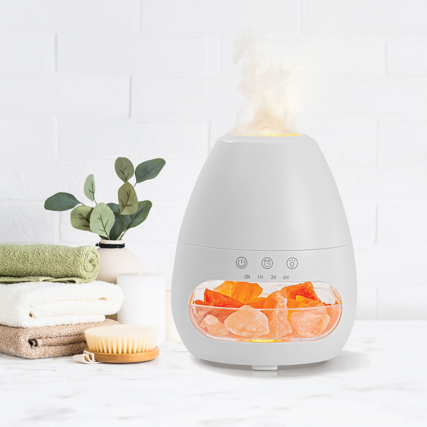 Merkury Innovations Himalayan Ultrasonic Mist Automatic Power Off Timer Settings Oil Diffuser