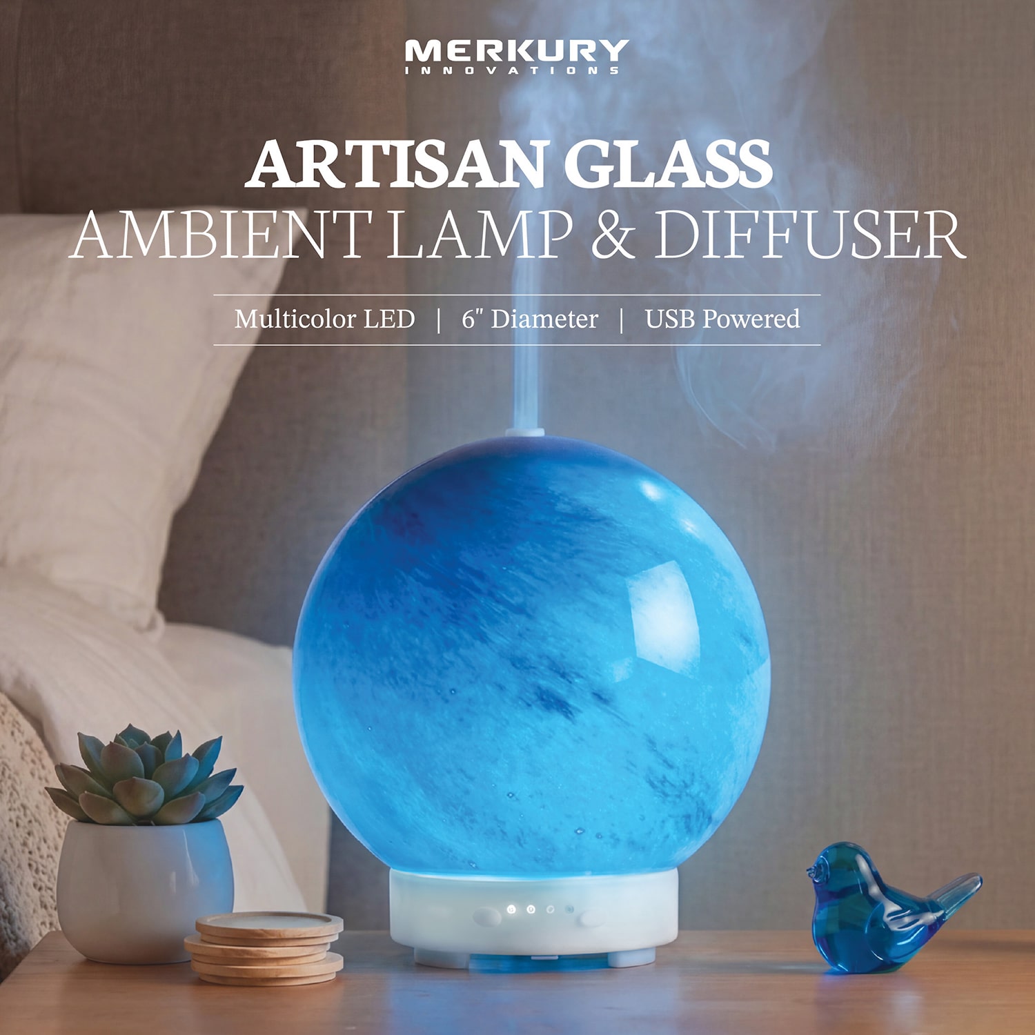 Merkury Innovations 5.9" Diameter Usb Powered Oil Diffuser