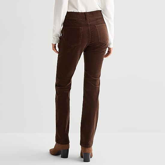 St. John's Bay Womens Tall Mid Rise Straight Corduroy Pant
