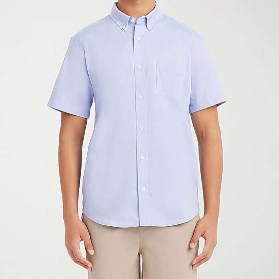 IZOD Mens Short Sleeve Regular Fit Button-Down Shirt