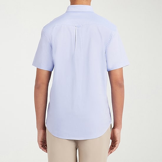 IZOD Mens Short Sleeve Regular Fit Button-Down Shirt