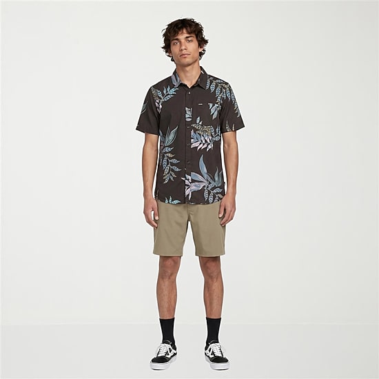VOLCOM Mens Short Sleeve Regular Fit Button-Down Shirt