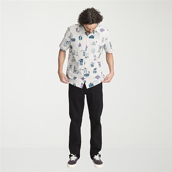 VOLCOM Mens Short Sleeve Camp Shirt