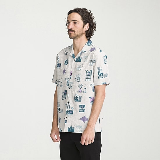 VOLCOM Mens Short Sleeve Camp Shirt