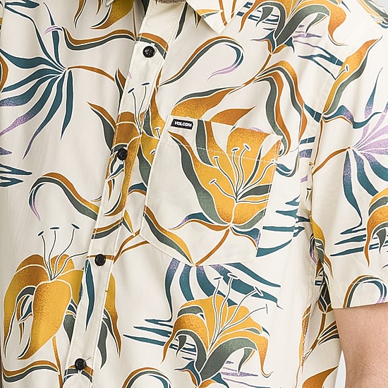 VOLCOM Mens Short Sleeve Regular Fit Button-Down Shirt