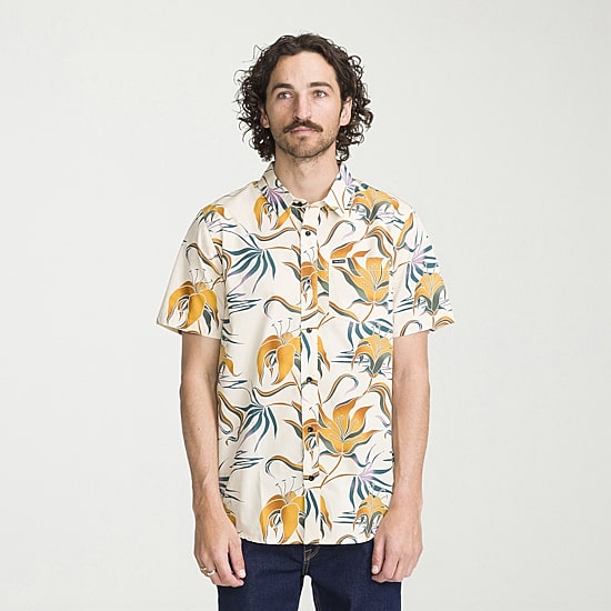 VOLCOM Mens Short Sleeve Regular Fit Button-Down Shirt