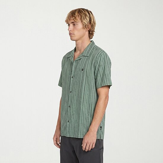 VOLCOM Mens Short Sleeve Camp Shirt
