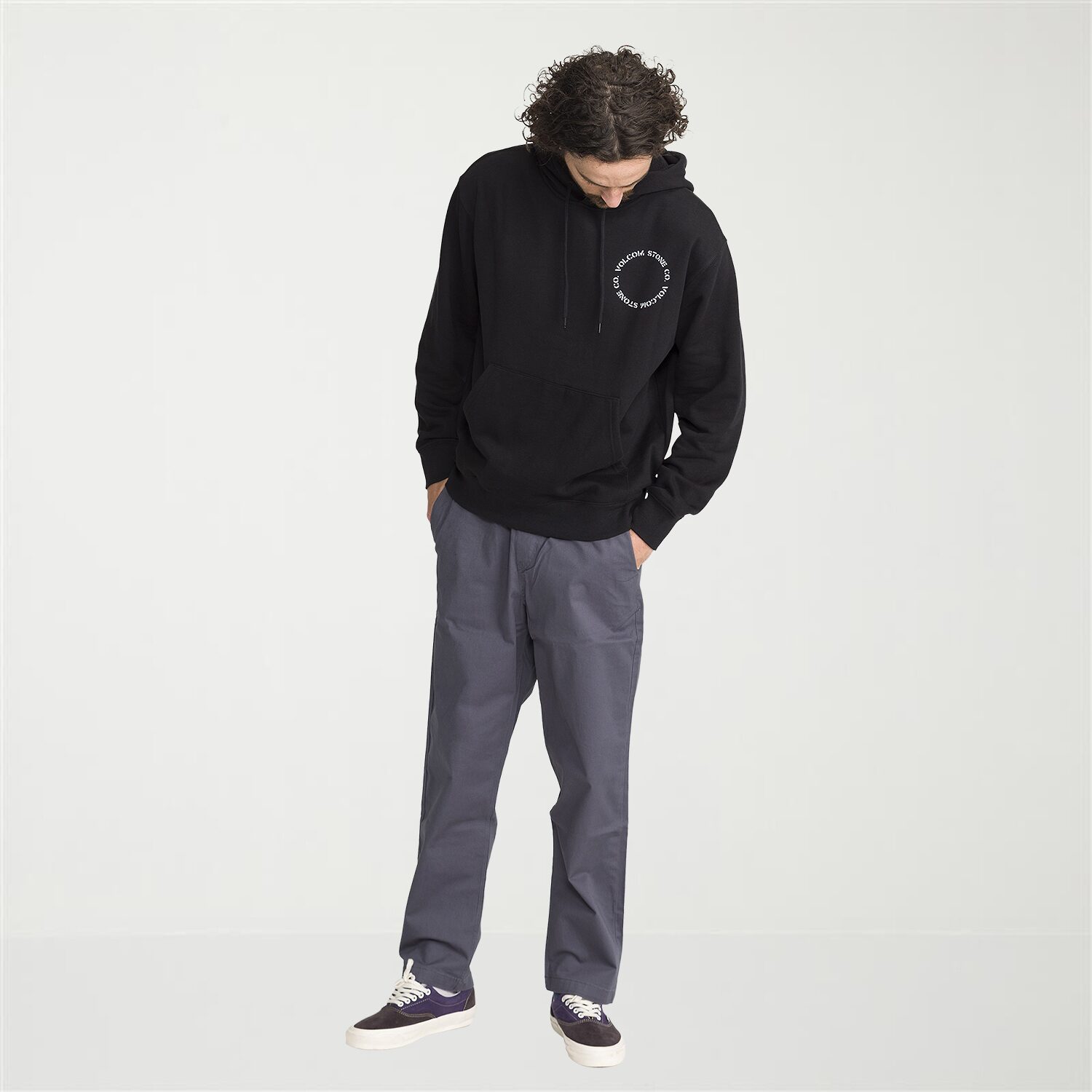 VOLCOM Mens Long Sleeve Fleece Hoodie