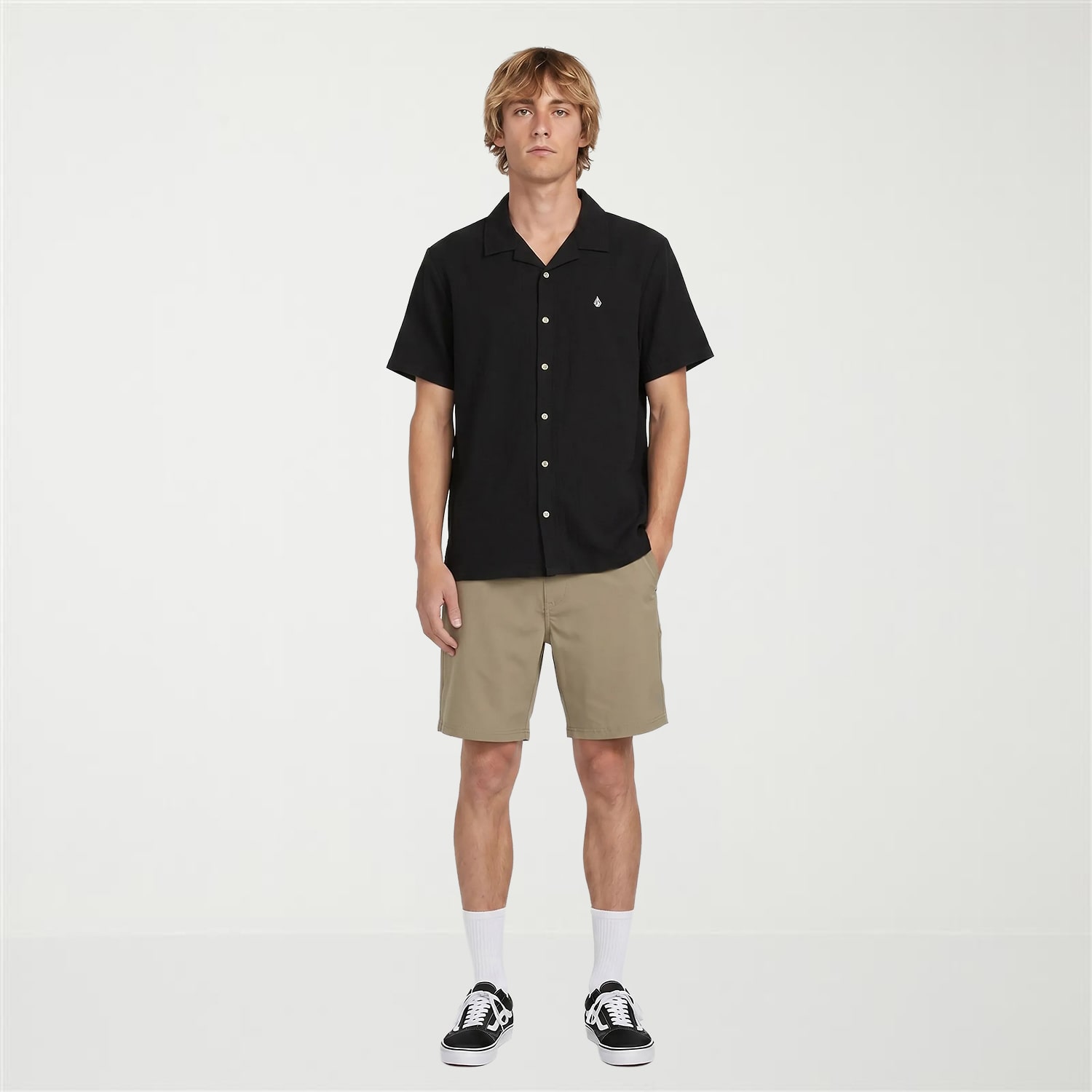 VOLCOM Mens Short Sleeve Camp Shirt