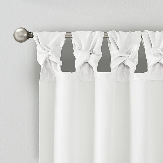 Madison Park Natalie Twist Tab Tab Top Light-Filtering Set of 2 Curtain Panel