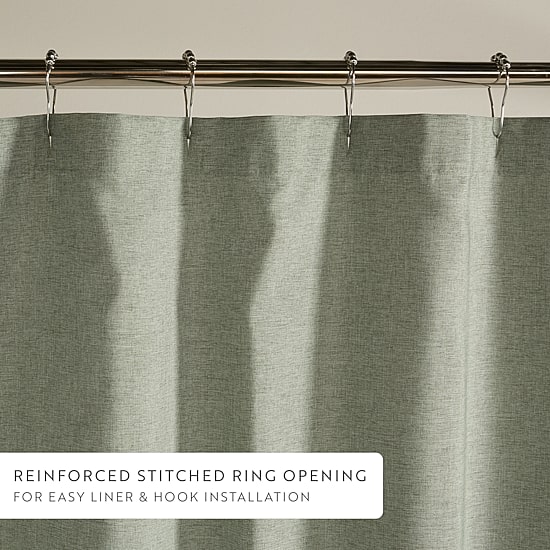 Casual Comfort Linen-Look  Solid Shower Curtain