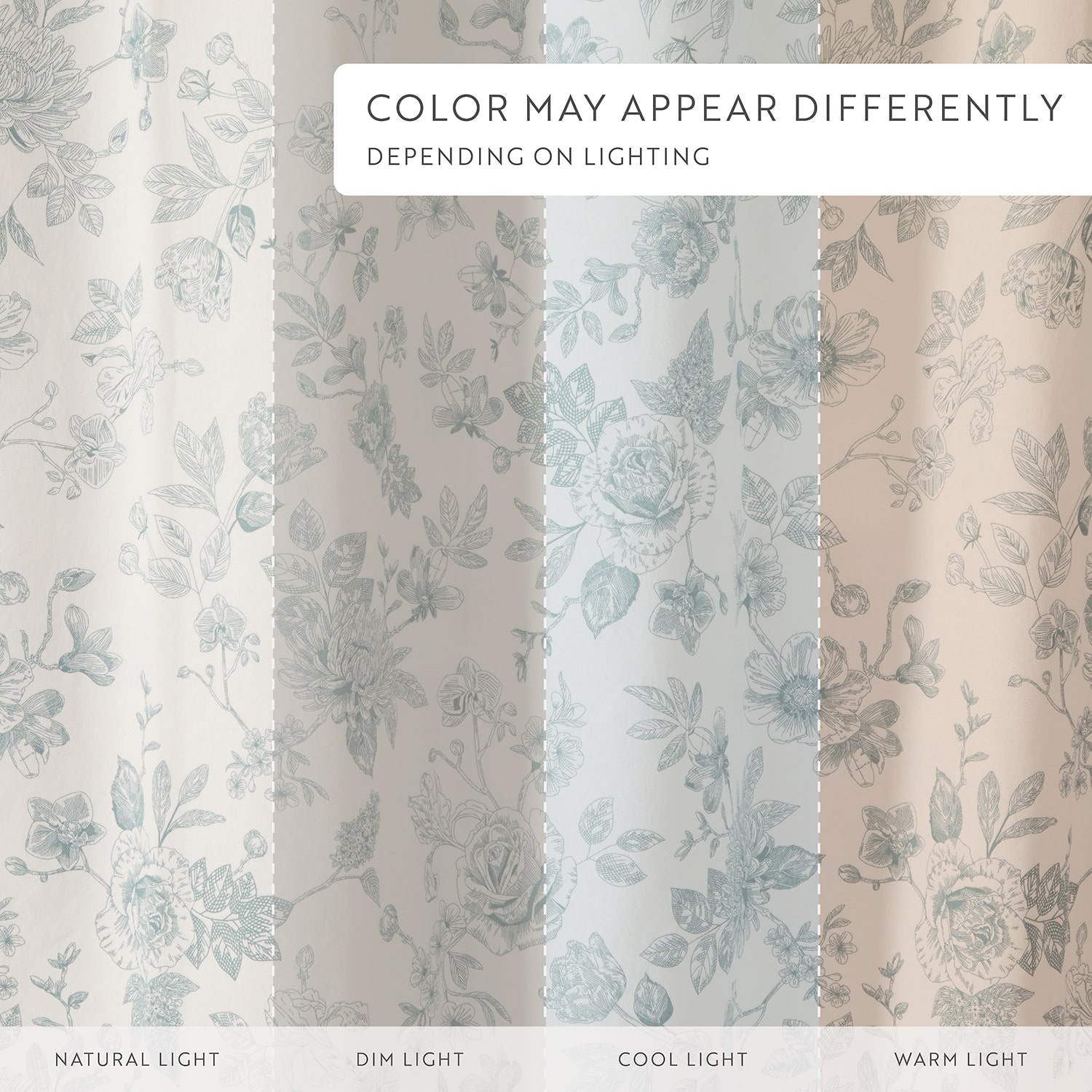 Casual Comfort Cotton Blend Floral Shower Curtain